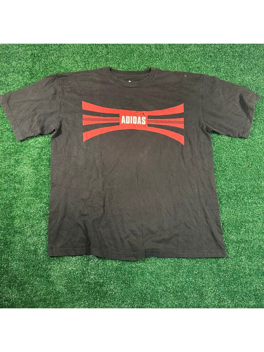 Retro Adidas black graphic tee size xxl